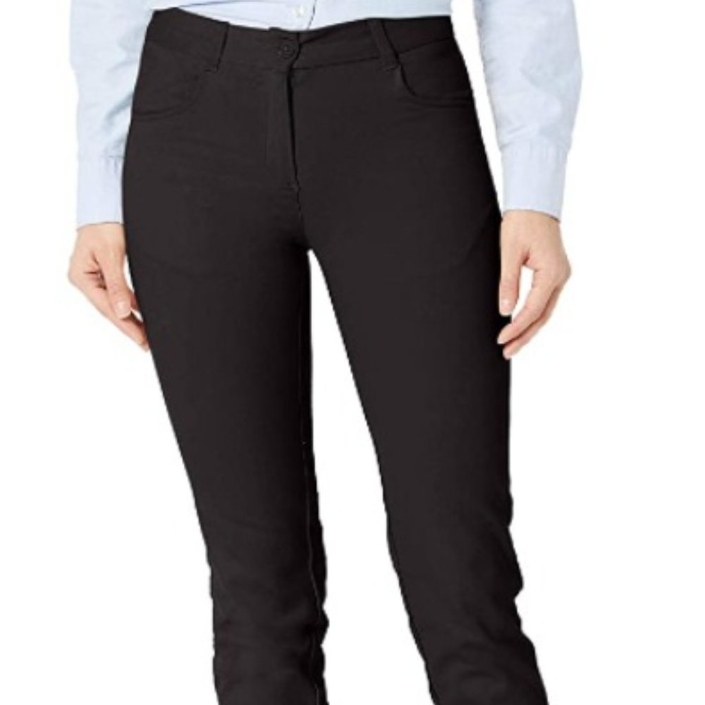 Izod Junior's Uniform Stretch Twill Skinny Pant, Black, Size 11